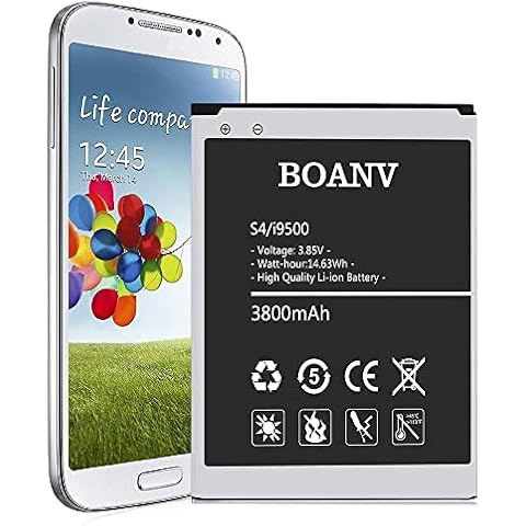 Replacement Battery 3800mAh Compatible with Samsung Galaxy S4 Battery, Galaxy S4 Variants EB-B600BE, S4 Active I337 AT&T, I545 Verizon, L720 Sprint, M919 T-Mobile, I9500, I9506 LTE, I9505, R970 Cover