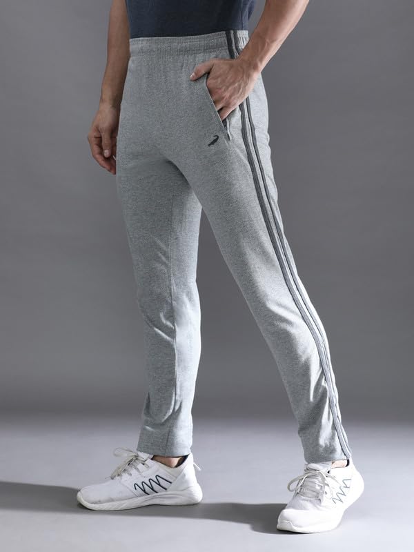 Image of CROCODILE Men Solid Slim Fit Track Pant | Single Jersey Fabric | Drawstring Waist | 3 Pockets