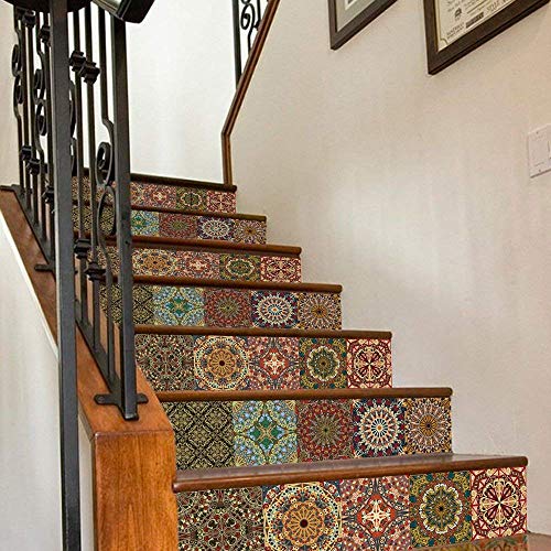 Pegatinas de escalera impermeables para eliminar zonas oscuras con diseño 3D 2