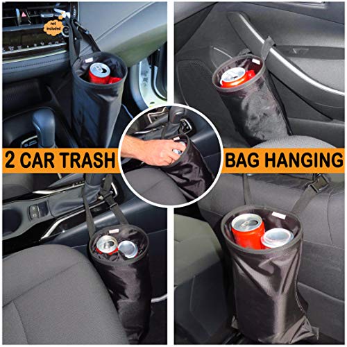B-comfort 2 Car Trash Bags-Hanging Detachable Garbage Bag Container for Auto Truck SUV