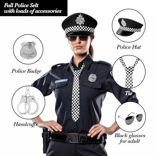 FBI Badge Kids Police Badge NYPD Necklace – Fake Police Costume Accessory With Chain For Dress Up, Pretend Play, Toys & Policeman Officer Accessories - View #4