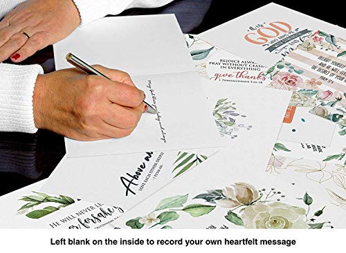 Dessie Bible Verse Cards - 60 Unique Scripture Cards With 60 Different Designs and Inspirational Bible Verses. Christian Greeting Cards Assortment. Large Blank Note Cards, Envelopes and Gold Seals.