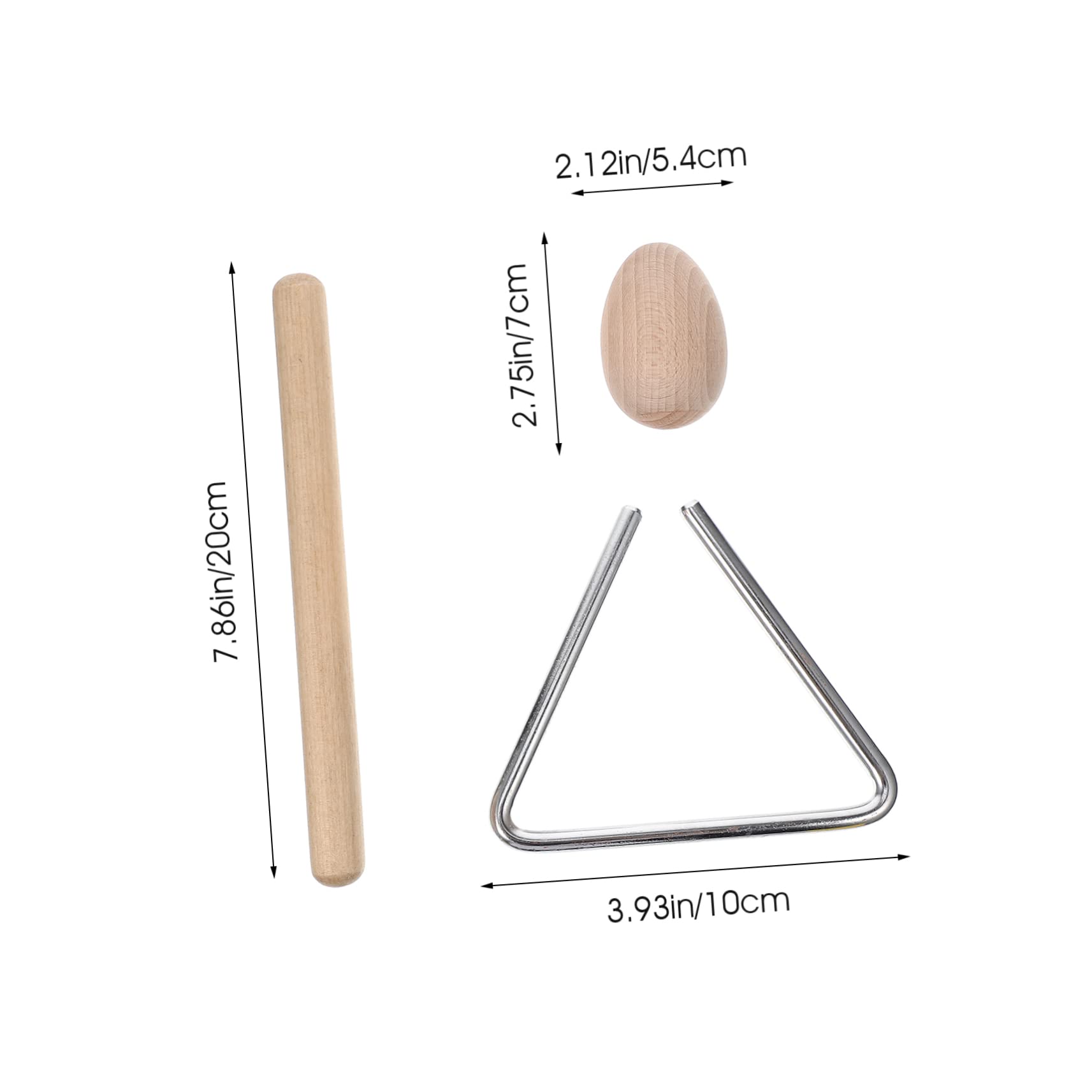 FELTECHELECTR Triangle Percussion Instrument 3pcs Triangle Hand Drums Boys and Girls Musical Instruments Rhythm Sticks for Toddlers Perfect for Music Education