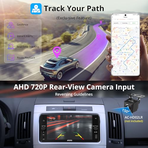A5L 2025 Upgrade 7\" Double Din Car Stereo with Wireless CarPlay & Android Auto Compatible with Toyota Camry Corolla Car Radio, Wi-Fi/BT Tethering, 24 Band EQ DSP, BT, Mirror Link, 2G+32G, FM/AUX/TF - Thumbnail 7