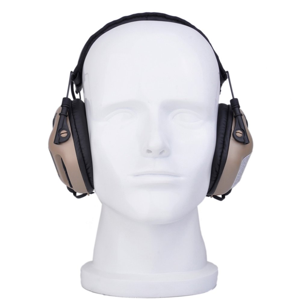 Auriculares electrónicos de protección auditiva con entrada AUX serie M31 que suprime el ruido de disparo dañino amplificando sonidos de bajo nivel (bronceado)