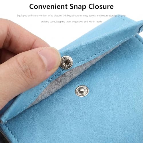 Image of Felt Craft Tool Bag - 2 Pack Portable Knitting Needle Case with Multi-Pockets, Soft Felt Organizer for Crafters, Art Lovers, and DIY Enthusiasts