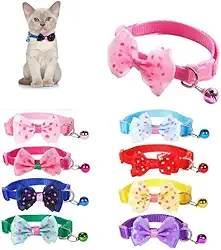 Coleira com Gravata Borboleta Colar para Pet Cachorro Gato (Amarelo)