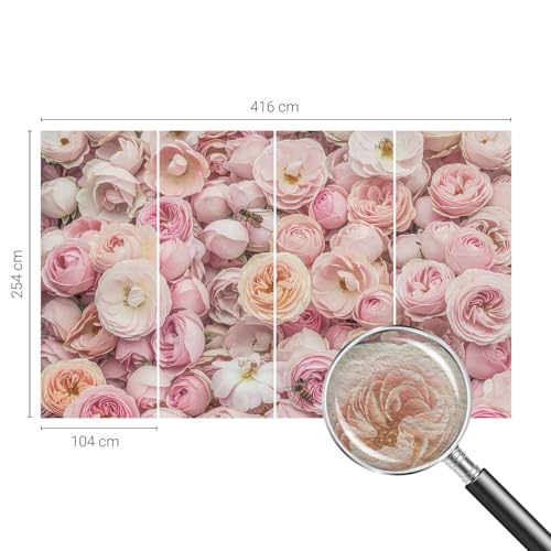 Papier peint décoratif fleurs grand format 416x254 pose murale - 5