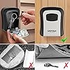 GRIFEMA Key Safe Wall Mounted Police Approved, Lock Box Outdoor 4 Digit Combination, Heavy Duty Waterproof Key Cabinet for Home Garage School Airbnb GA1003-1, Gray, External dimensions: 115x95x40mm #4