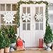 Wooden Large Snowflake Ornaments Sign Christmas Decorations 3Pack, Wood Hollow White Snowflakes Crafts Winter Hanging Plaques Decorations 3 Size of Cutouts New Year Wall Bedroom Living Room Decoration