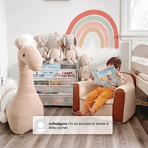 Delta Children Cozee Sherpa Chair For Kids, Cream Sherpa/Faux Leather #TOP4