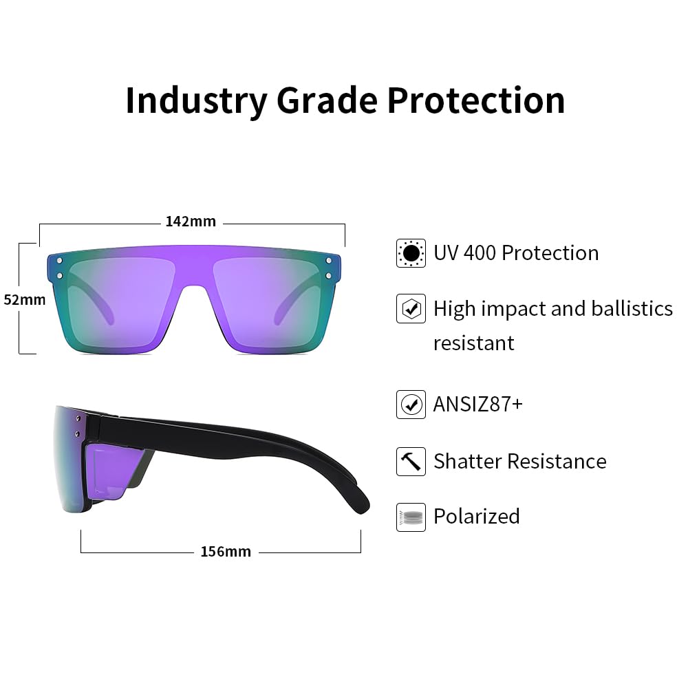 Gafas de sol polarizadas para hombres y mujeres, resistencia al impacto, Z87.1safety UV400, peso ligero para trabajadores