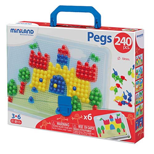 Pegs 10 mm (240 piezas) - Primary Colors