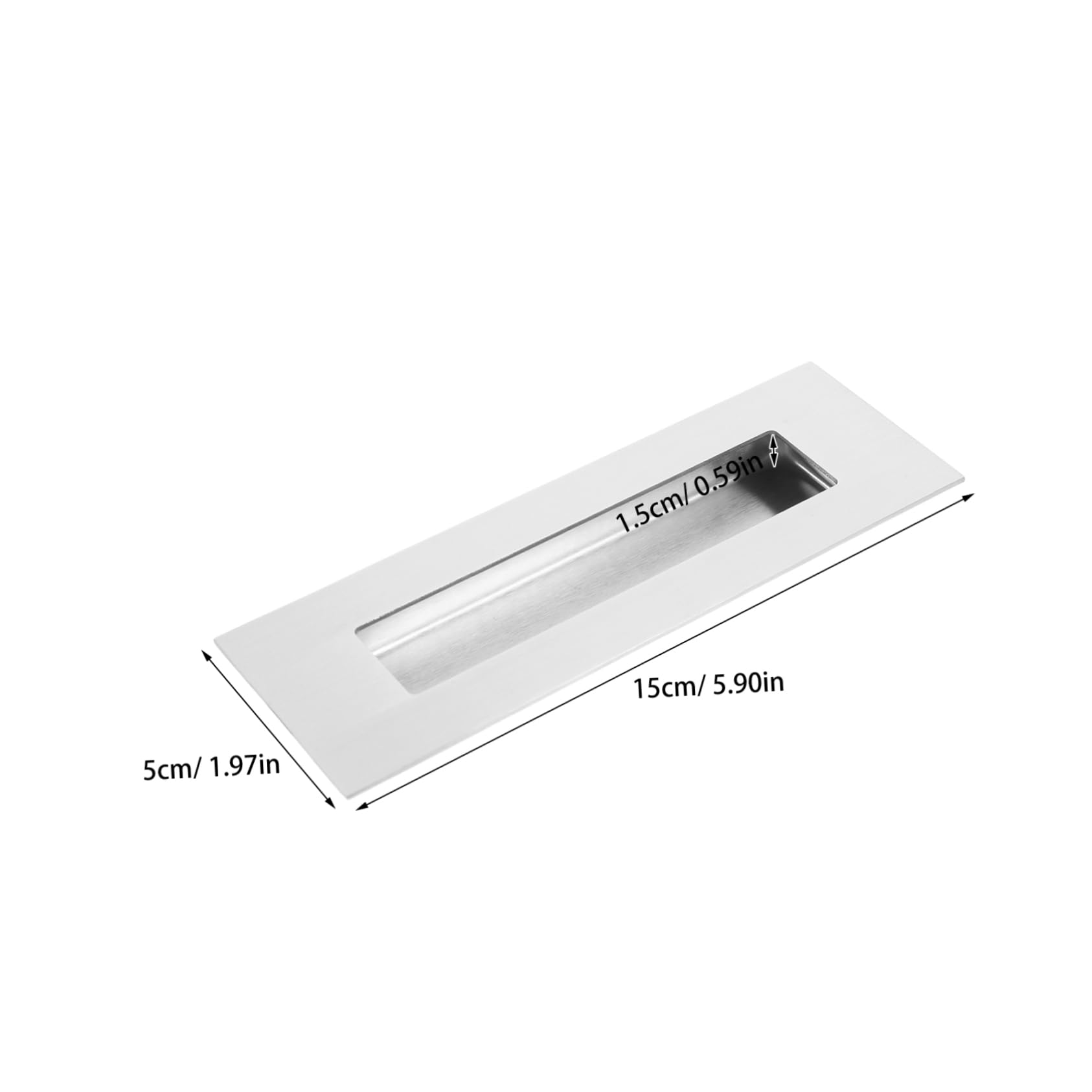 DIYEAH 4pcs Hidden Stainless Steel Door Pulls Pull Handles for Sliding Barn Doors Embedded for Sleek Modern Home Decor