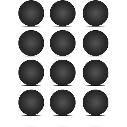 LeFix 12 x Rubber Silicone Feet Dot(Diameter:0.575inch/14.6mm) with Adhesive,Compatible with DELL,Asus,Lenovo,HP Laptop,Computer Case,Keyboard Riser,Appliance Feet,Multiple Purpose(Black)