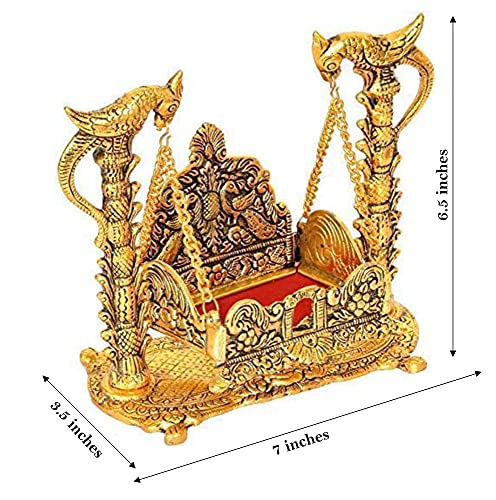 WC_Jhula for Krishna Balgopal jhula for laddu Gopal, Metal Swing for Hindu God Lord Krishna for Janmashtami - Image 3