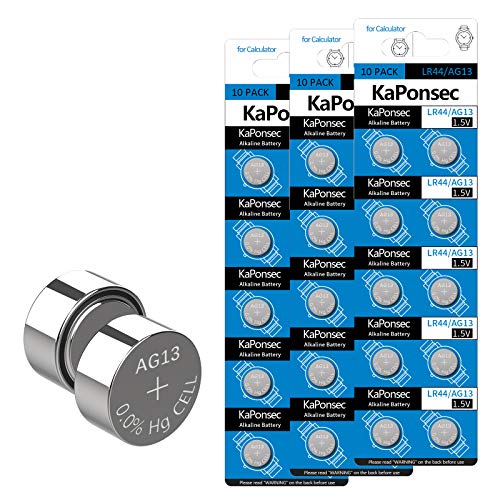 30 Pilas LR44 AG13 A76 1.5V Botón Paquete 30 Unidades