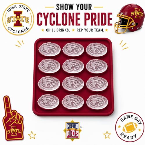 Set de 2 moldes de silicona para hielo y caramelos NCAA Iowa State miniatura 3