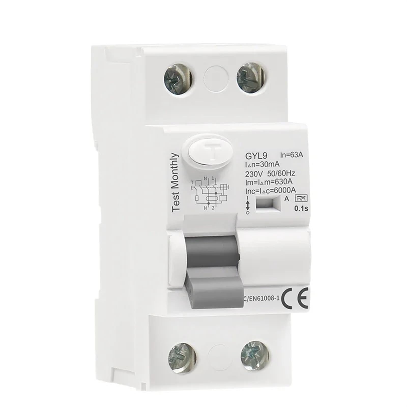 Disjoncteur différentiel GYL9 AC 2P 40A 300mA pour la protection modulaire des circuits