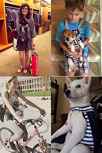 COODIA Legs Out Front Pet Dog Carrier Front Chest Backpack Pet Cat Puppy Tote Holder Bag Sling Outdoor (M, Color Black) - Thumbnail 3