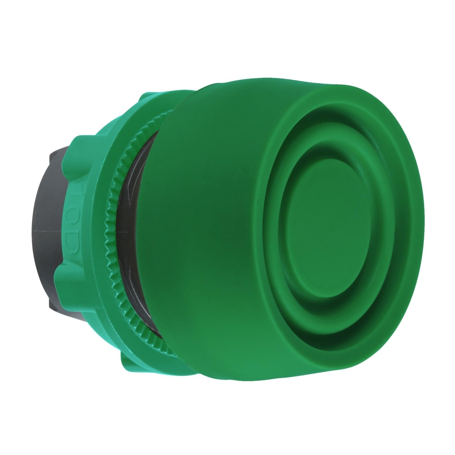 Schneider Electric ZB5AP3S Booted Head Green, Green Flush Pushbutton Head Ø22 Spring Return Unmarked