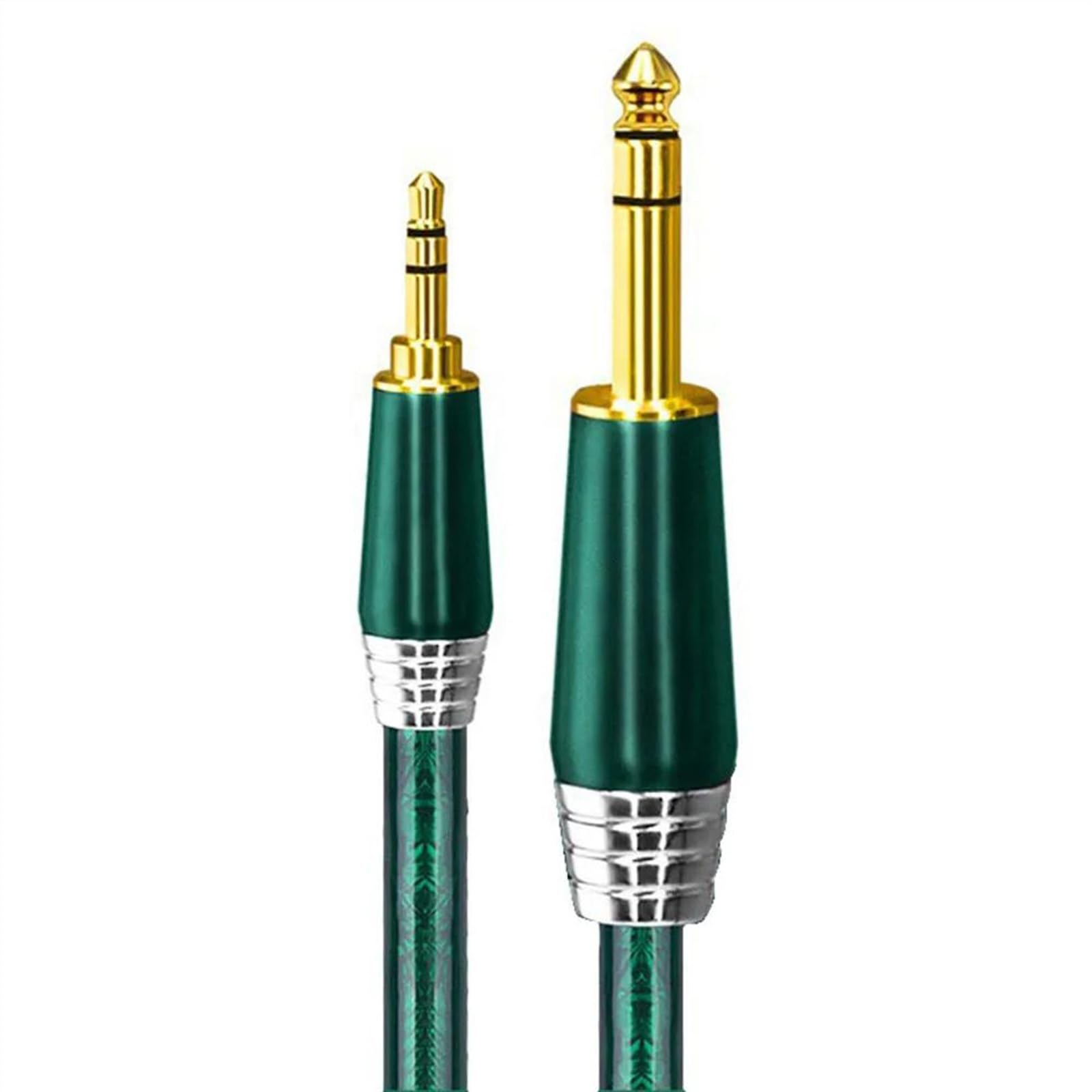 Cable De Audio Estéreo De 3,5 Mm A 6,35 Mm 1/8 Macho A 1/4 Macho Para Amplificador De Altavoz De Guitarra Cable de instrumento Guitarra (Color : TRS, Size : 2m)