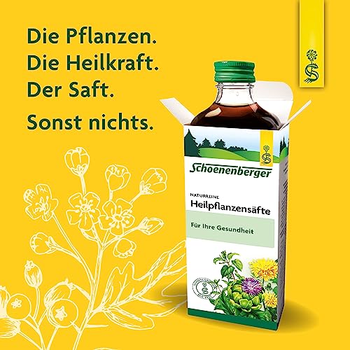 Schoenenberger - Wermut naturreiner Heilpflanzensaft - 1x 200 ml - unterstützt die Verdauungsfunktion und löst das Völlegefühl - 100% Pflanzensaft- freiverkäufliches Arzneimittel