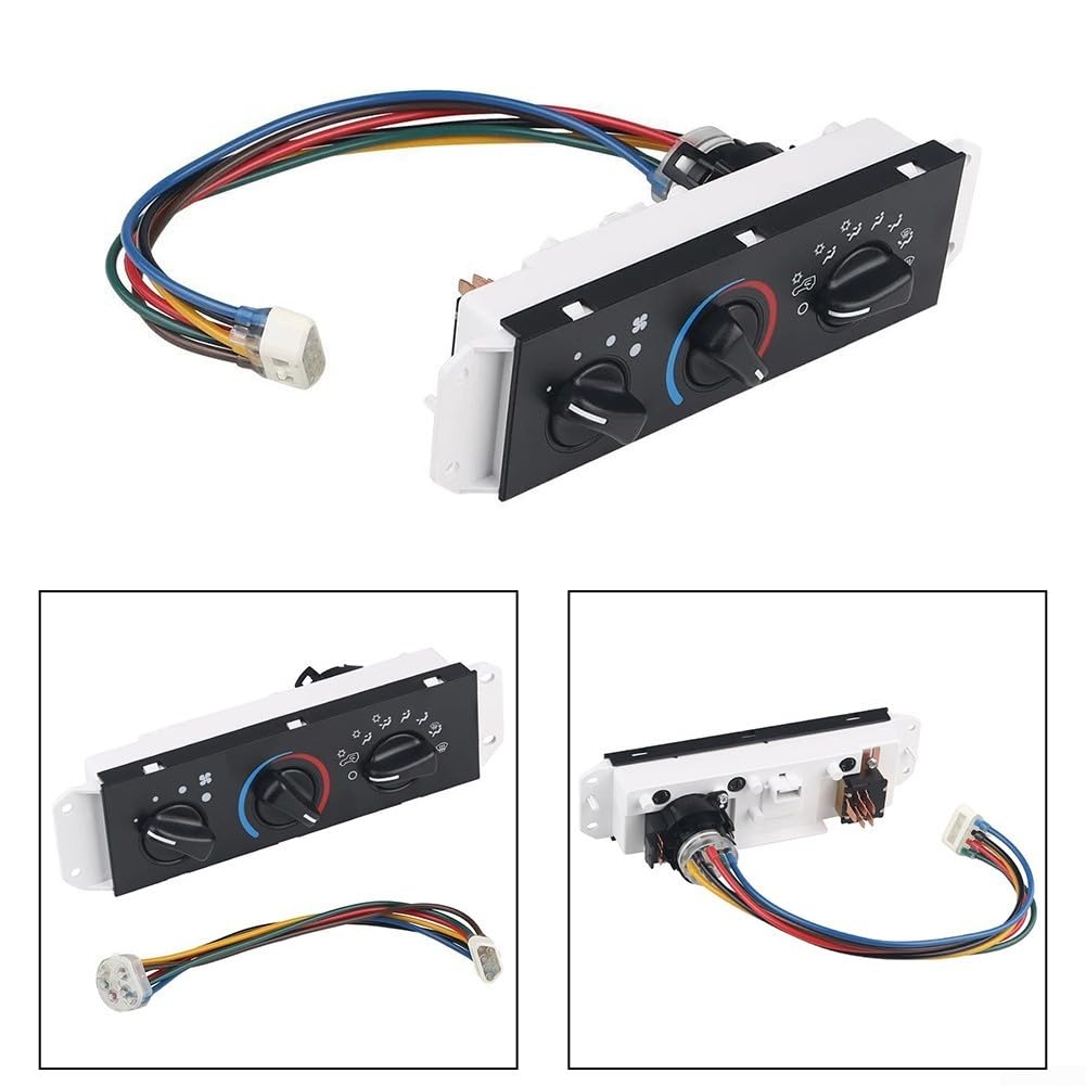 Interruttore del pannello di controllo del riscaldatore A/C compatibile con Jeep per Wrangler TJ 1999-2004, OE: 55037473AB, 55037473AB, 55037473AA, 55037612AA, 55056558AA, 55056559AA