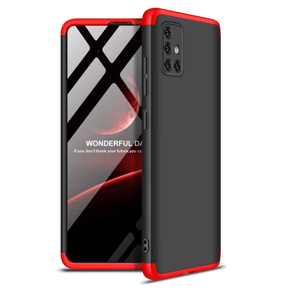 Spazy Case® Samsung Galaxy A52 / A52s 5G Cover Case Ull Body 3 in 1 Slim Fit Complete 3D 360 Degree Protection Hybrid Hard Bumper Back Case Cover for Samsung Galaxy A52 / A52s 5G -Black & Red (B08RJFQ831) Amazon Price History, Amazon Price Tracker