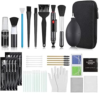 Zacro 18-in-1 Professional Camera Cleaning Kit, DSLR Camera Cleaning Accessories (with Storage Box), Rocket Air Blower/Lens Cleaning Pen/Cleaning Cloth/Lens Brush and Lens Cleaner