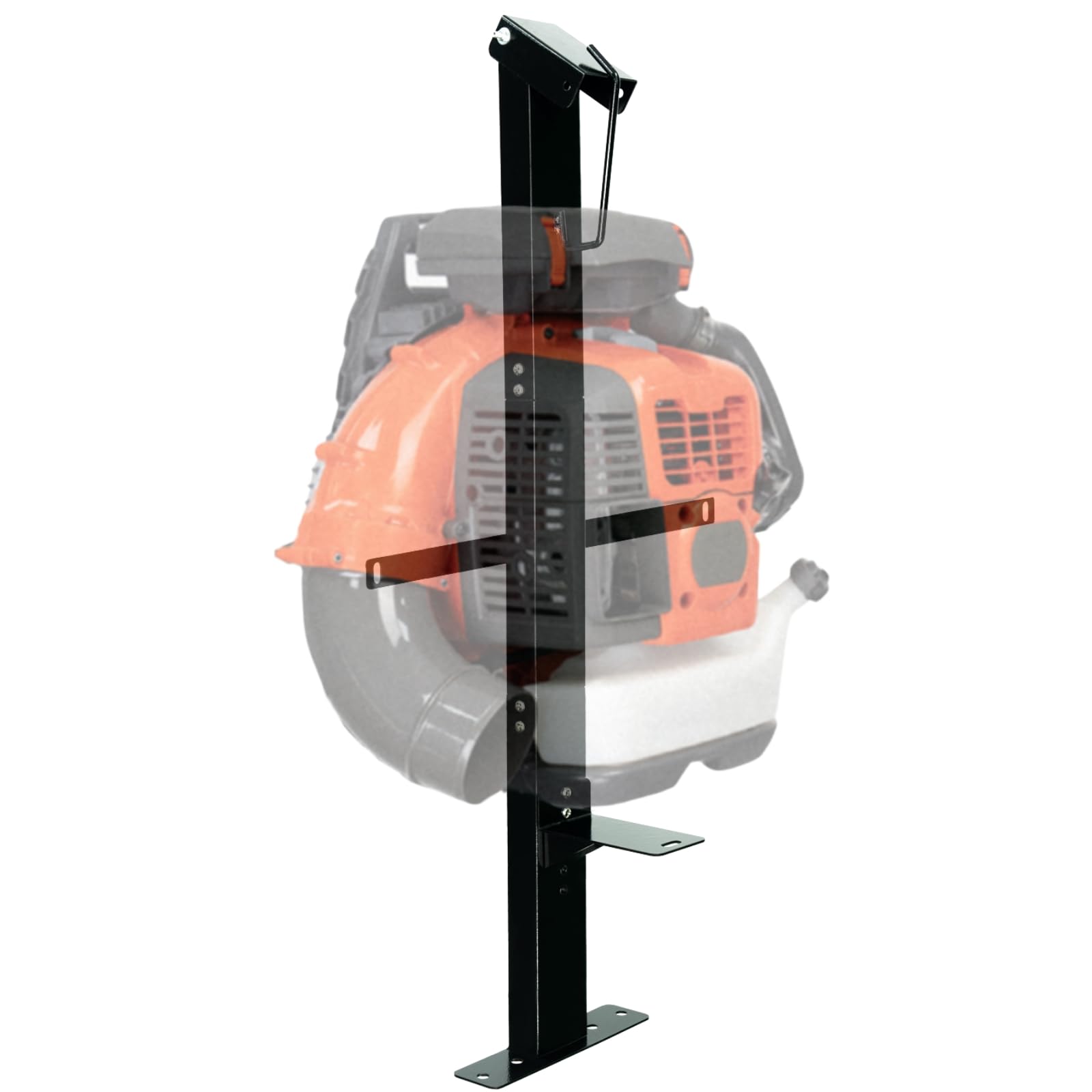 Porte-feuilles robuste pour remorques | Support de souffleur de feuilles compatible avec Stihl | Support de rangement réglable pour souffleurs de feuilles de 55,9 à 66 cm | Accessoires de remorque