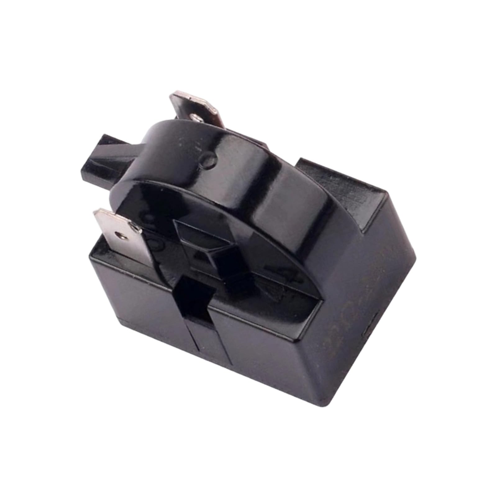 Compressor Starter Component and Overload Guard, Black Replacement Part for Compact Refrigerator and Cooling Unit Service Compressor Starter Component Overload Guard Replacement Compact Refrigerator