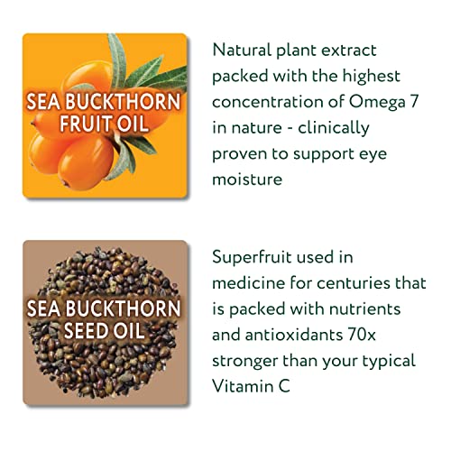 Eyetamins Dry Eye Comfort - 60 Softgels - Ophthalmologist - Formulated, Natural - Himalayan Sea Buckthorn Oil - Vegan And Non-Gmo Formula #TOP5