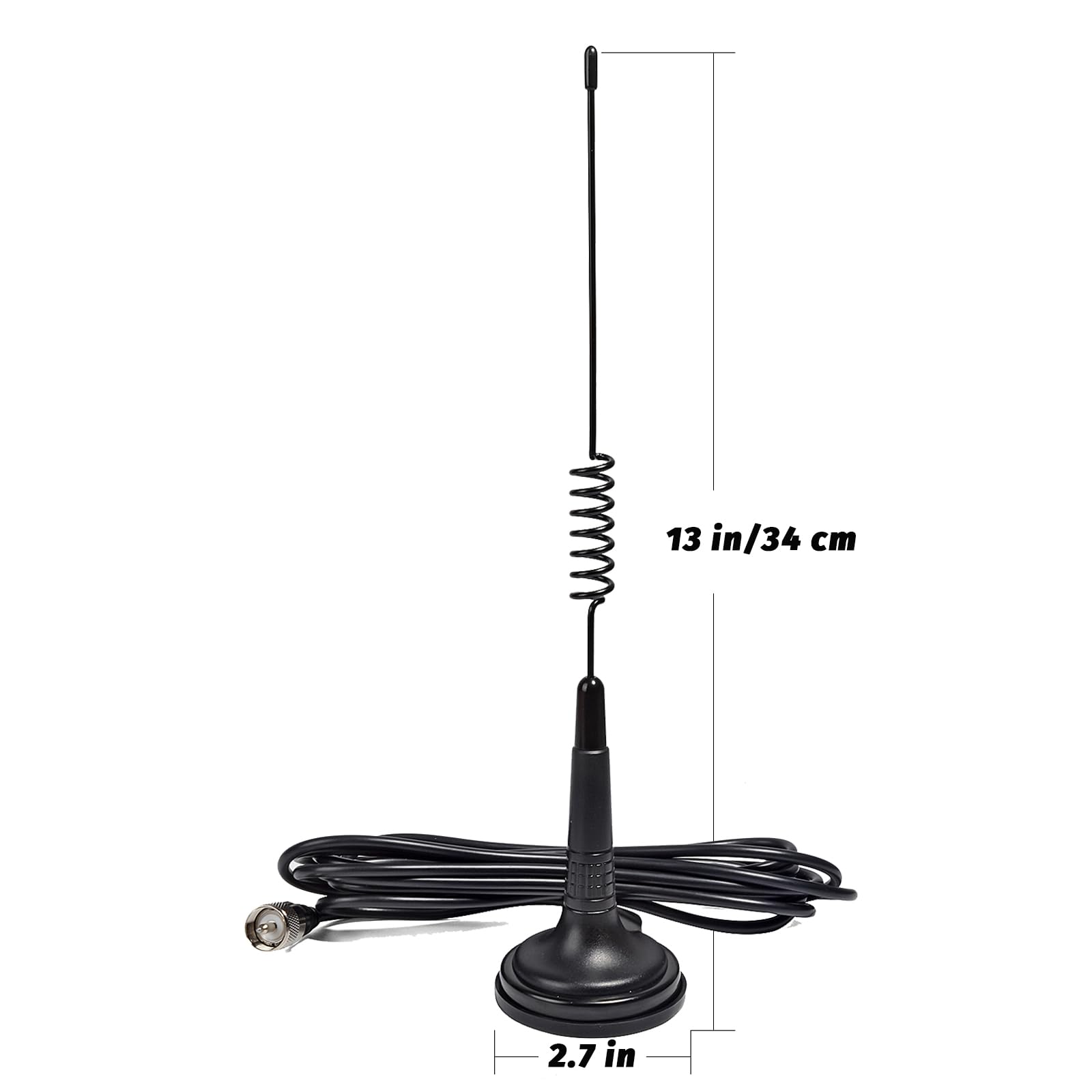 TWAYRDIO GMRS - Antena con soporte magnético, cable coaxial RG58 de 13 pies, conector PL259, antena de radio GMRS de 462-467 MHz para radios móviles Midland BTECH Radioddity Retevis QYT GMRS