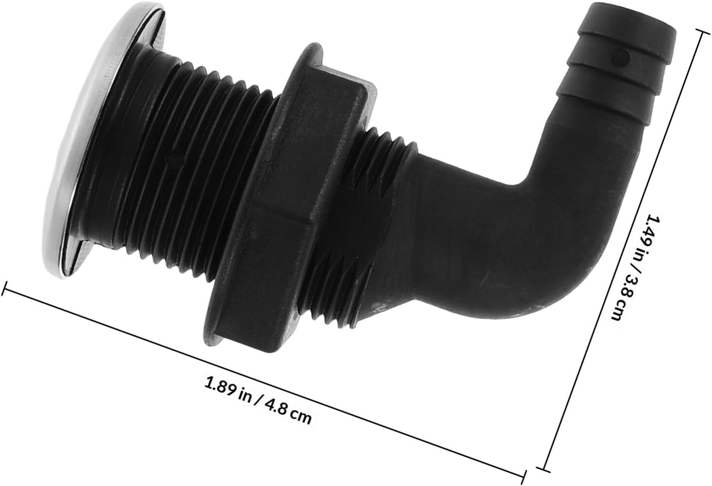 Luxshiny Marine Drain Fitting Boat Hull Drain Plug 5/8 Inch PVC Through Hull Kit for Yacht and Kayak Water Outlet Plumbing Fittings Suitable for Bilge Pump