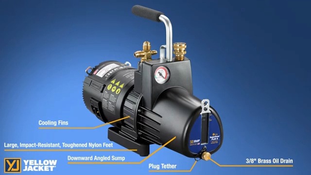Amazon.com: Yellow Jacket 93760 SuperEvac Plus II - 6 CFM : Automotive