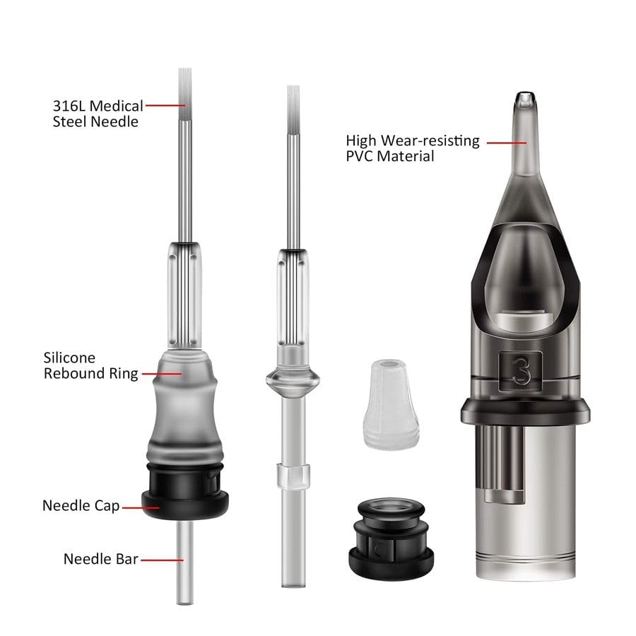 Image of 18RS Tattoo Cartridge Needles for Rotary & Pen Tattoo Machines - Pack of 10