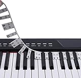 Klavierführer für Anfänger, 88 Tasten Klaviertastatur Notenetiketten Klaviernoten Leitfaden für Anfänger Silikon Wiederverwendbar Keine Aufkleber Erforderlich für Elektronische Keyboards und Klaviere