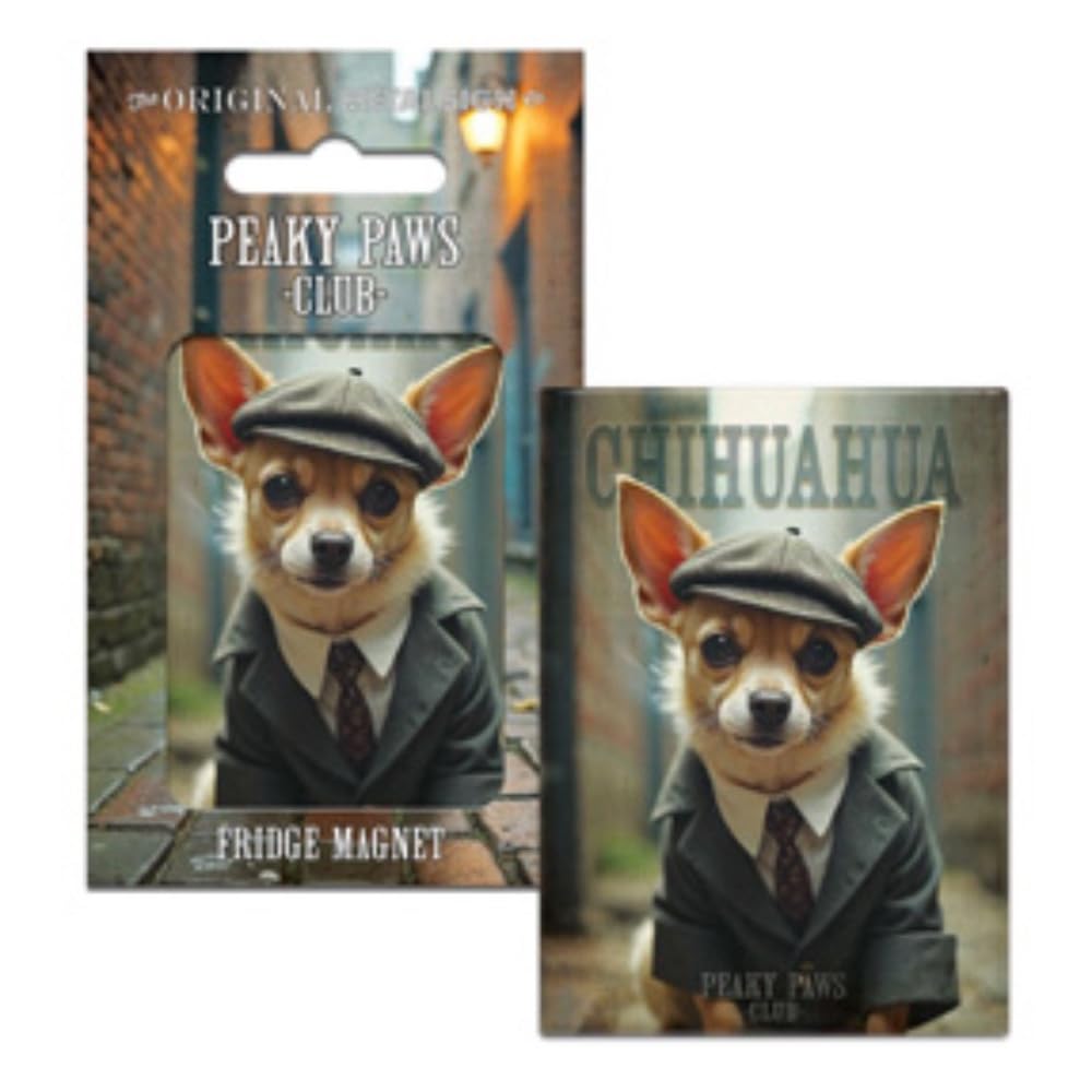 Fridge Magnet (65 x 90 mm) - Peaky Paws Club - Chihuahua