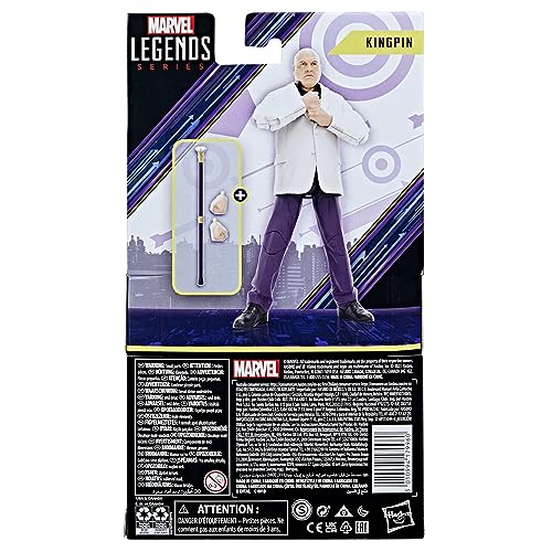 Hasbro Marvel Legends Series Kingpin, Hawkeye Marvel Legends Action Figures, 6”, White, Large - Image 3