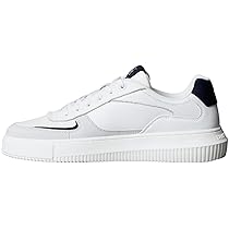 Calvin Klein Uomo Sneakers con Suola Preformata Chunky Low Suola Spessa, Bianco (Bright White, Navy, Grey), 42