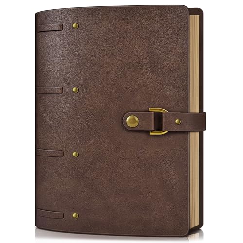 Leather Journal Notebook, A6 Size 5.3 x 7 inches 260 Pages...