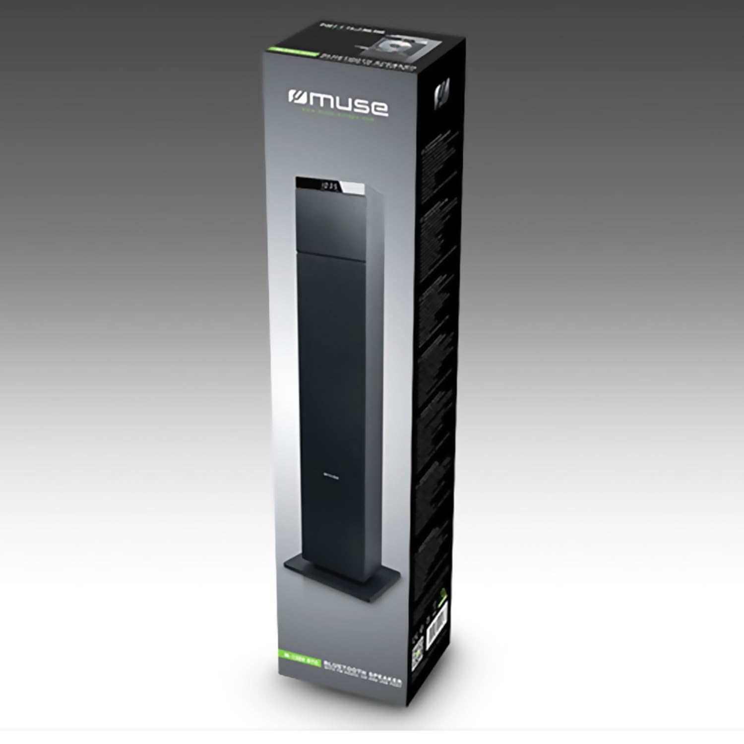 Muse BTC Enceinte Colonne Bluetooth FM CD USB Télécommande Noir