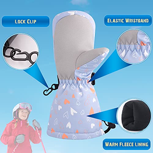 Image of BAVST Winter Kids Waterproof Gloves for Boys Girls Snow Ski Toddler Baby Mittens Outdoor for Infant Teens 1-5T