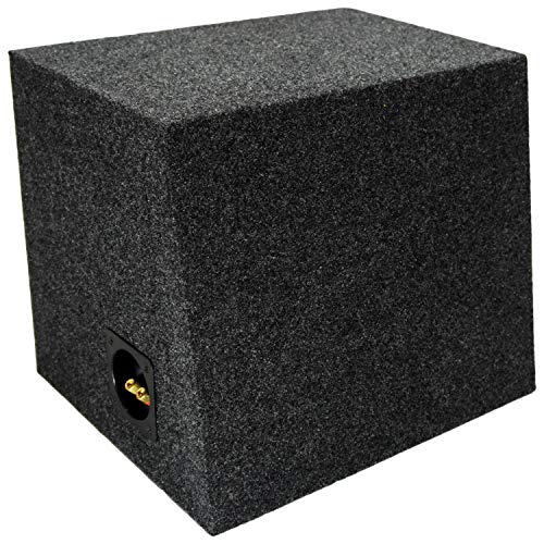 Car Audio Single 12" Sealed Subwoofer Rear Angle Sub Box Enclosure 5/8" Mdf Wood #TOP4