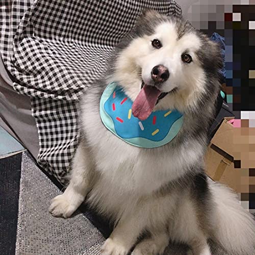 Lindo cão bandana desenho donuts pet cão babador pescoço gato bandana impermeável pet babador para c