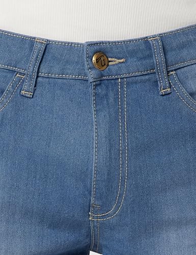 Image of The Indian Garage Co Men Slim Fit Solid Mid-Rise Denim Shorts
