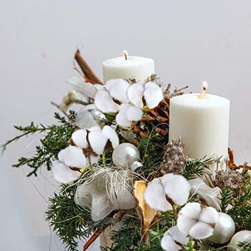 Domestar 7Pcs Cotton Stems With 2Pcs Eucalyptus Leaves, Cotton Flowers And Artificial Greenery Stems Cotton Floral Stems For Home Farmhouse Floral Wedding Decoration #TOP3