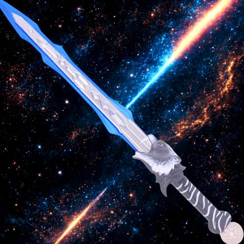 Toyland® 76 cm (27') Espada de dragón iluminada de con Luces LED Azules y Rojas y Funciones Musicales - Accesorios para Fiestas