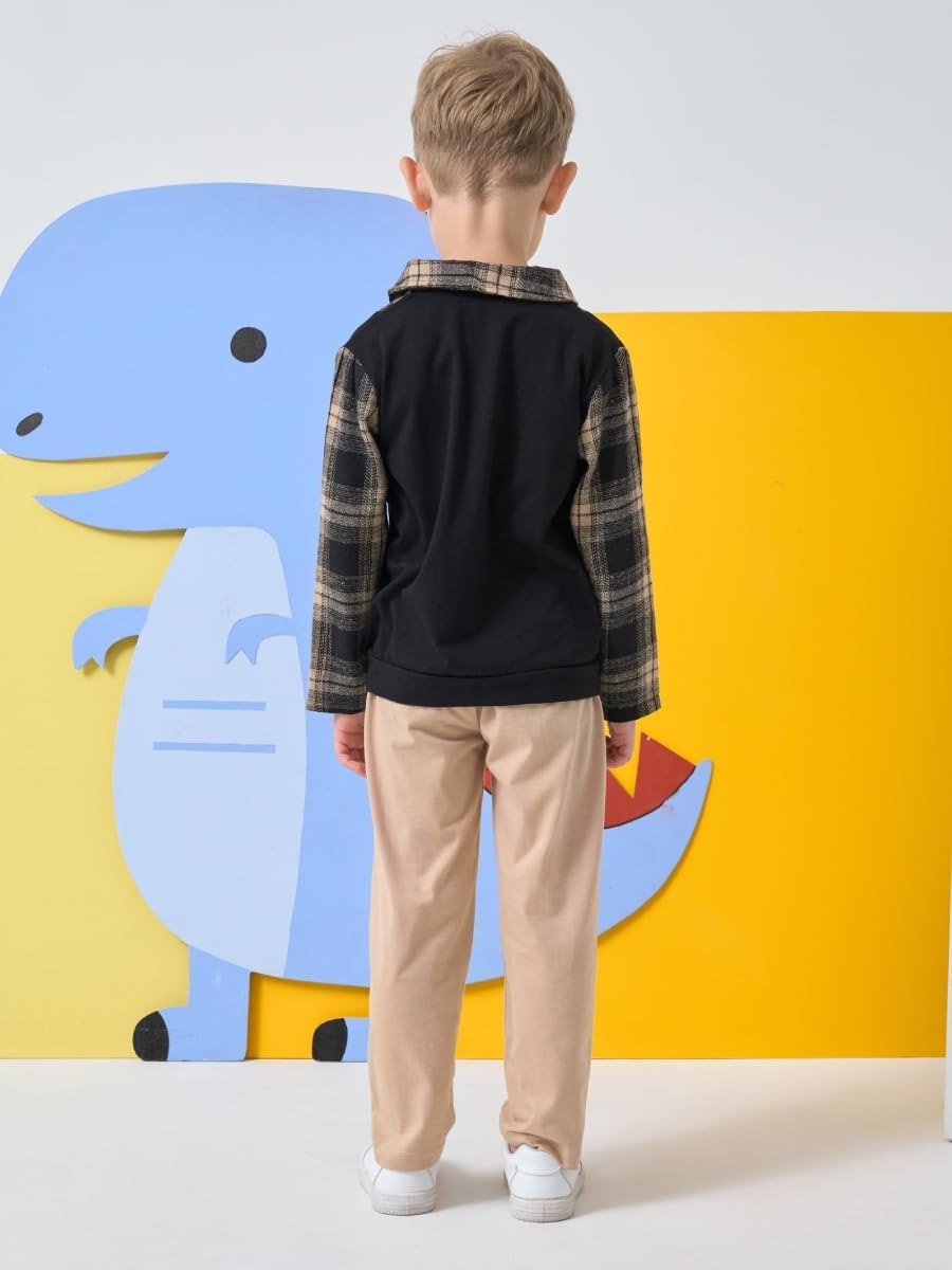 Toddler Boys Clothes Set - Long Sleeve, Bow Tie, Trousers, Fall Winter Outfit - Image 4